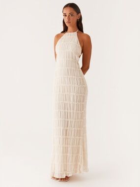 Peppermayo Aullie Maxi Dress - Ivory - Size 18